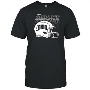 Ohio Bobcats Football Helmet Fade T-Shirt